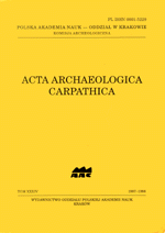 Okadka Acta Archaeologica Carphatica Kliknij, aby powikszy.