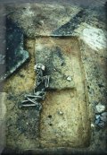 Skeleton from barrow grave