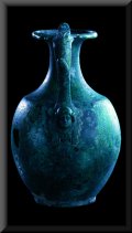 Bronze jug decorated with mitifs relating to Graeco-Roman Dionysian rituals