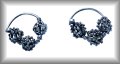 Basket-shape ear-rings, silver