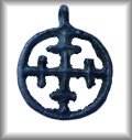 Openwork pendant embellished with a cross motif, bronze